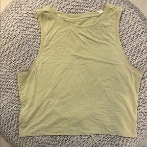 Lululemon Athletica Yellow Sleeveless Crop Top
